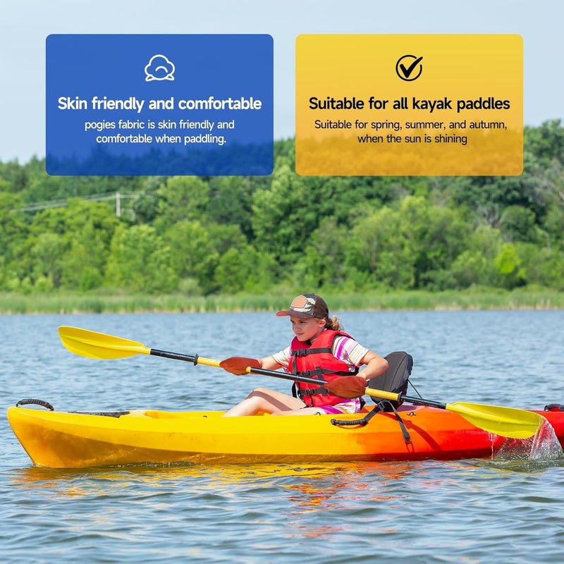 Tontron Sunscreen UV Protection Kayaking Pogies for Kayaking,Sea Kayak Canoe Touring Paddle,Paddling (Red with Air Vent) - Image 4